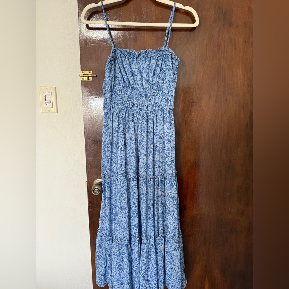 Blue midi dress, size M